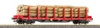 15577 Tillig 4-axle Flat car with timber load